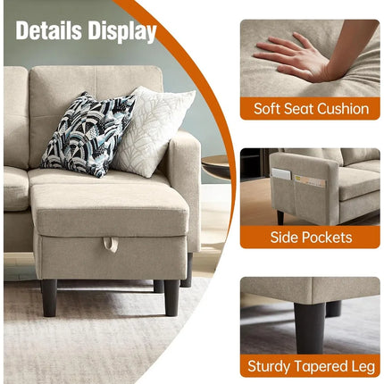 FurnitureZ l  Sectional Sofa Couches for Living Room