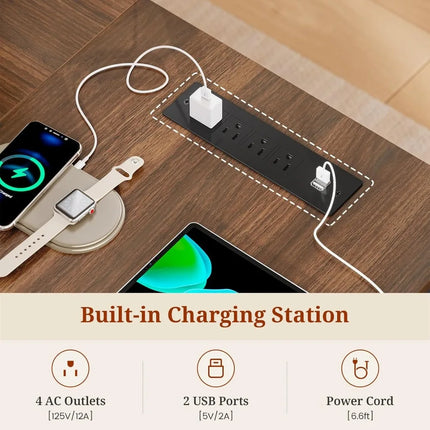 FurnitureZ l  70.9" Executive Desk for Home Office