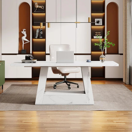 FurnitureZ l 63" Modern Computer Desk for Home Office