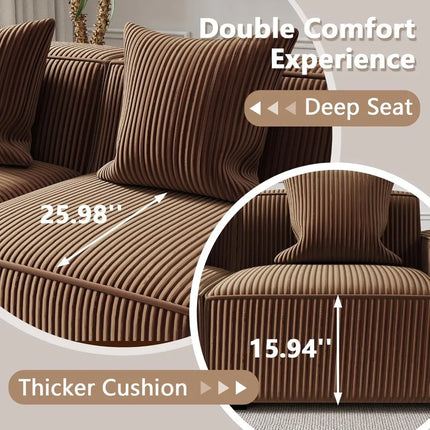 FurnitureZ l  111.5'' Lounge Cloud Sofa for Living Room