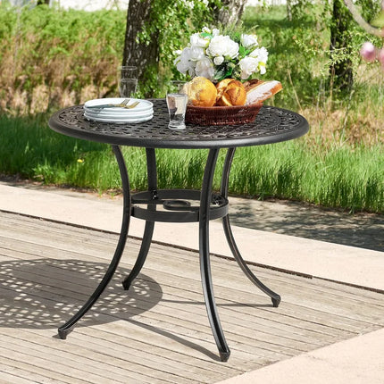 FurnitureZ l  35" Round Patio Bistro Table for Outdoor