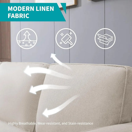 FurnitureZ l  78" 3 Pcs Sectional Couches for Living Room