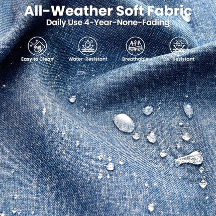 FurnitureZ l  Two-Seater Outdoor Wicker Loveseat with Cushions