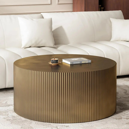 FurnitureZ l  35.43" Round Coffee Table Series for Living Room