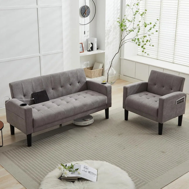 FurnitureZ l Furniture Sectional Sofa Sets 2 Pic for Living Room