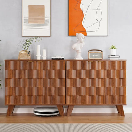 FurnitureZ l  Modern Fluted Sideboard for Living Room, Dining Room