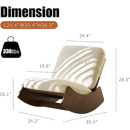 FurnitureZ l  Nursery Rocking Chair for Living Room, Bedroom