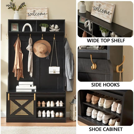 FurnitureZ l  Edwin's Choice 71 H Entryway Hall Tree