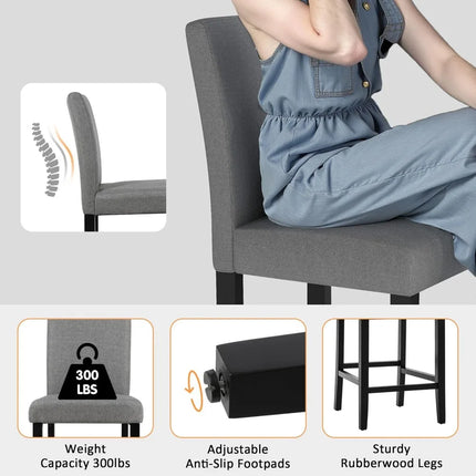 FurnitureZ l  Counter Height Bar Stool Set of 4 for Dining Room