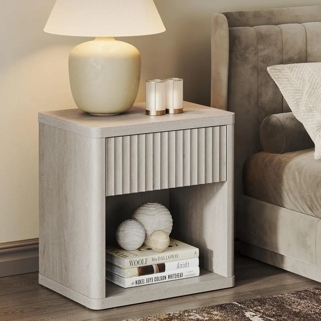 FurnitureZ l  Large Modern Wide Bedside Table for Living Room, Bedroom