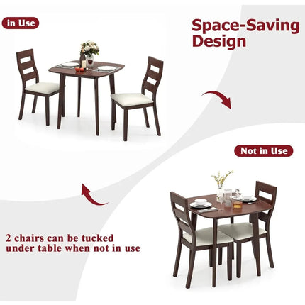 FurnitureZ l  Mid-Century Modern Dining Table Set for 2 for Dining Room