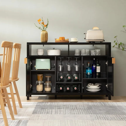 FurnitureZ l 51" Rattan Coffee Bar Cabine for Dining Room