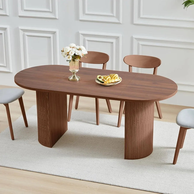 FurnitureZ l  70.8" Dining Table for 4-6 for Dining Room