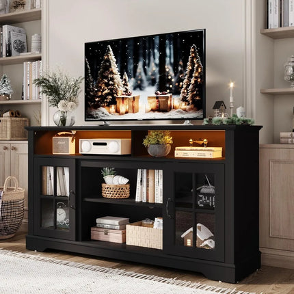 FurnitureZ l  Modern Farmhouse Style 65" TV Stand for Living Room