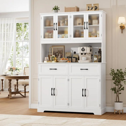 FurnitureZ l  71" Pantry Storage Cabinet for Dining Room, Kitchen