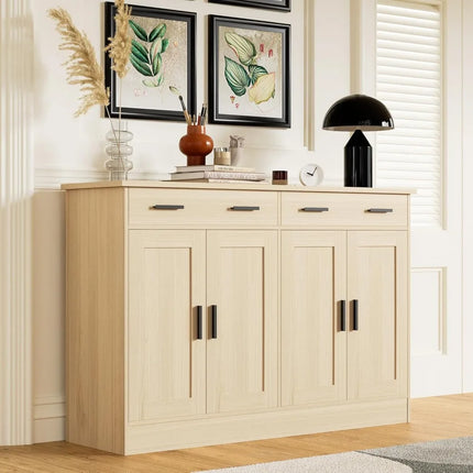 FurnitureZ l  Oak Buffet Cabinet  for Living Room, Dining Room