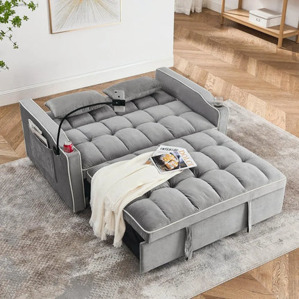FurnitureZ l  3 in 1 Convertible Sleeper Sofa Bed for Bedroom