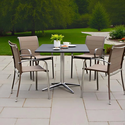 FurnitureZ l  Square Dining Table for 4 for Dining Room, Outdoor