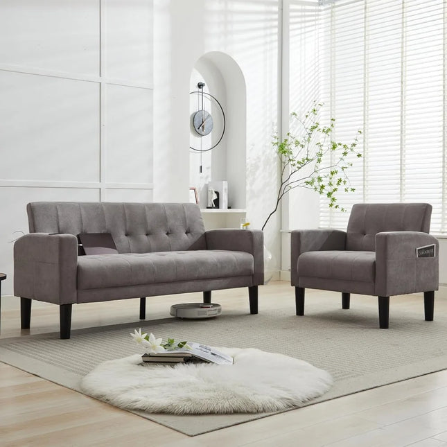 FurnitureZ l Furniture Sectional Sofa Sets 2 Pic for Living Room