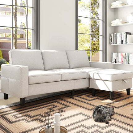 FurnitureZ l  Convertible Sectional Sofa Couch for Living Room