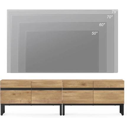 FurnitureZ l  71" Contemporary TV Stand for Living Room, Bedroom