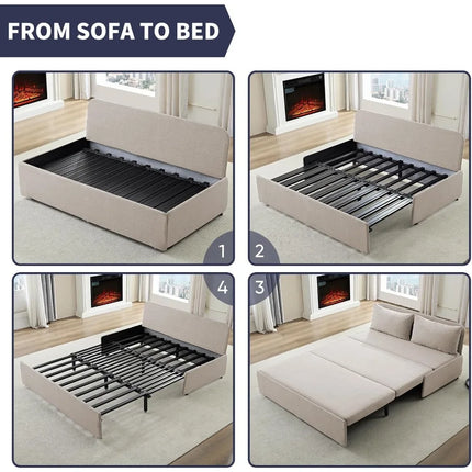 FurnitureZ l  Queen Size Modern Convertible Sleeper Sofas Beds for Bedroom