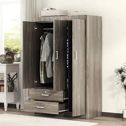 FurnitureZ l  Modern 3-Door Wardrobe for Bedroom