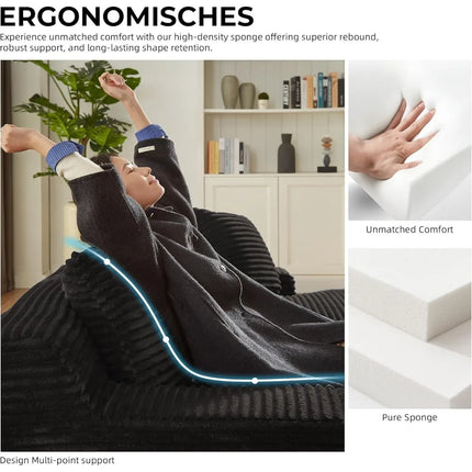 FurnitureZ l  Chaise Lounge Cloud Sofa Bed for Living Room