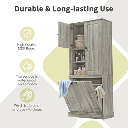 FurnitureZ l  Tall Storage Cabinet for Bathroom