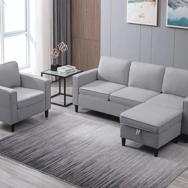 FurnitureZ l  78" 3 Pcs Sectional Couches for Living Room