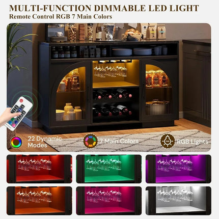 FurnitureZ l  Illuminated 54" Kitchen Buffet for Dining Room