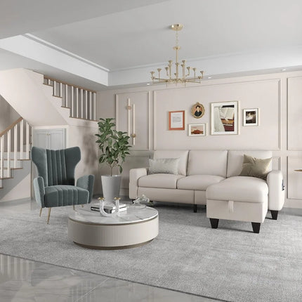 FurnitureZ l  Convertible Sectional Sofa Couch for Living Room