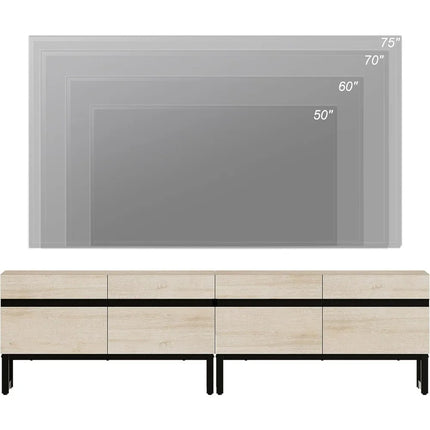 FurnitureZ l  Contemporary Wood TV Stand for Living Room