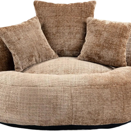 FurnitureZ l  Lazy Bean Bag Sofa Chair with High Back Floor Lounger with 3 Pillows for Bedroom