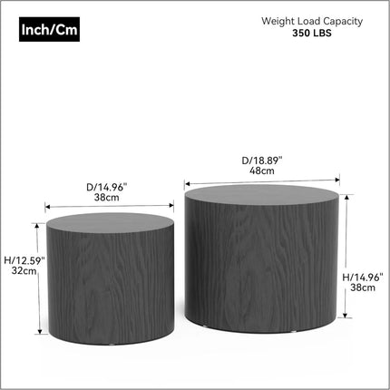 FurnitureZ l  Pair of Round Coffee Tables  for Living Room