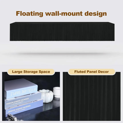 FurnitureZ l  Modern 70" Wall-Mounted Floating TV Stand for Living Room, Bedroom