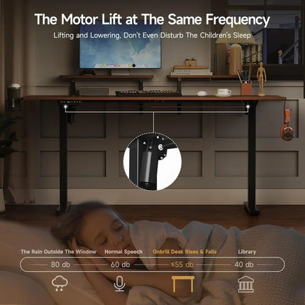 FurnitureZ l  Standing Desk with 2 Adjustable Monitor for Home Office