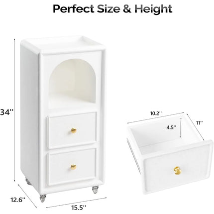 FurnitureZ l  Wooden Salon Cart for Dressing Room, Bedroom