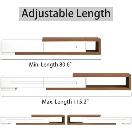 FurnitureZ l  Modern Wood TV Stand for Living Room, Bedroom