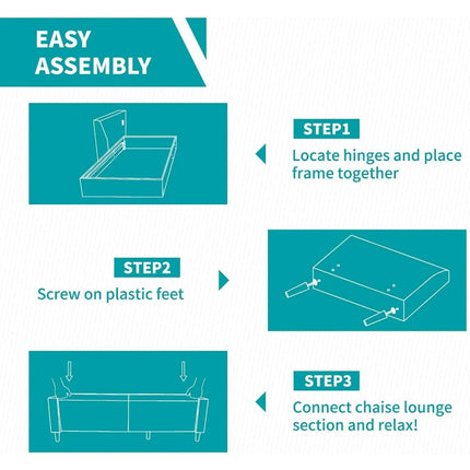 FurnitureZ l  78" 3 Pcs Sectional Couches for Living Room