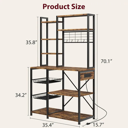 FurnitureZ l  Bakers Rack for Kitchen, Dining Room