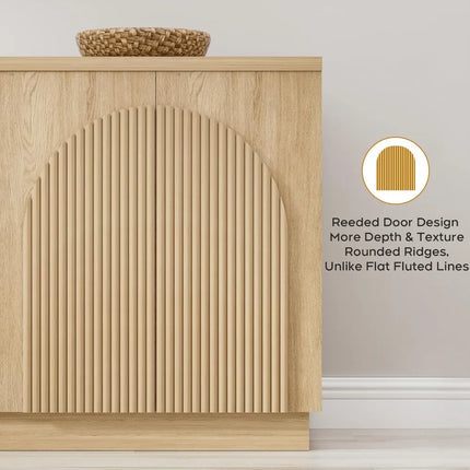 FurnitureZ l  Mid-Century Modern Fluted Sideboard  for Living Room, Dining Room