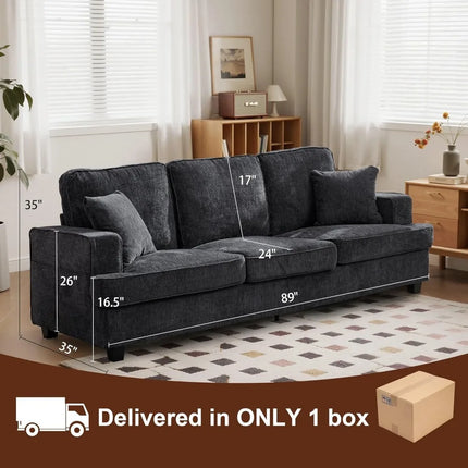 FurnitureZ l  89" Sofa Couch for Living Room
