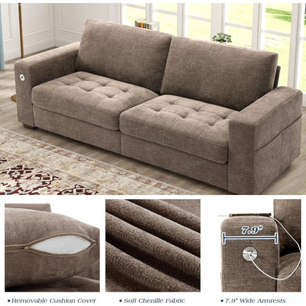 FurnitureZ l  Chenille Loveseat Couch Sofa Set for Living Room