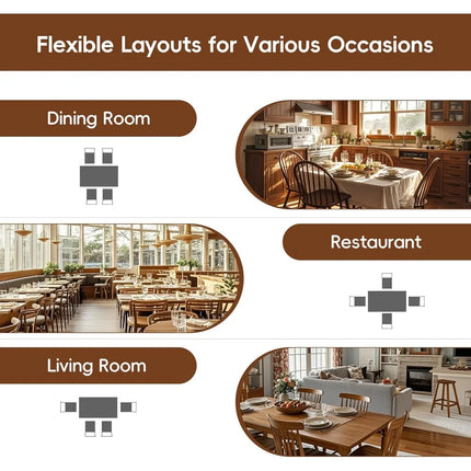 FurnitureZ l Dining Table Set for 4 for Dining Room