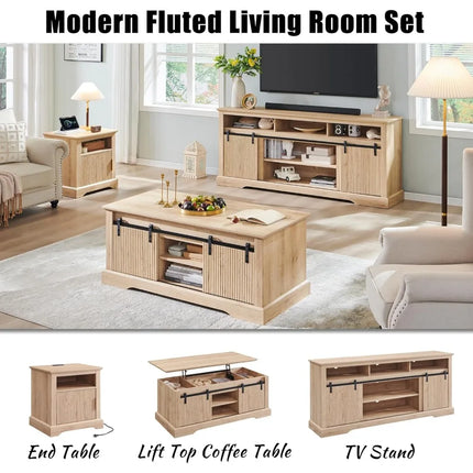 FurnitureZ l  Modern 75" TV Stand for Living Room, Bedroom