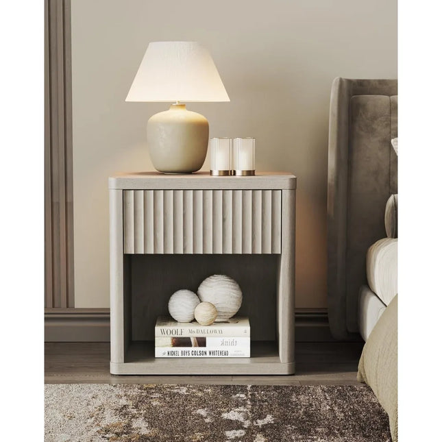FurnitureZ l  Large Modern Wide Bedside Table for Living Room, Bedroom