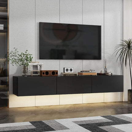 FurnitureZ l  63" Floating TV Stand for Living Room, Bedroom