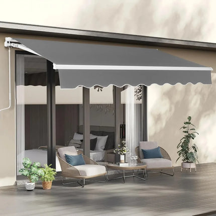 FurnitureZ l  13' x 8' Awning for Patio for Outdoor