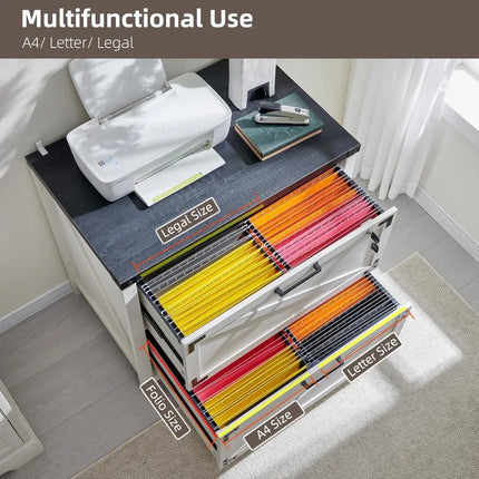 FurnitureZ l  31" Farmhouse File Cabinet for Home Office
